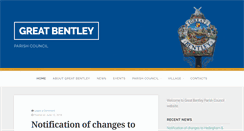 Desktop Screenshot of greatbentleyparishcouncil.co.uk