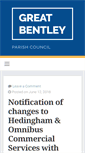 Mobile Screenshot of greatbentleyparishcouncil.co.uk